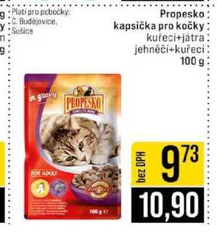 Propesko kapsička pro kočky kuřecí+játra jehněči+kuřeci 100 g