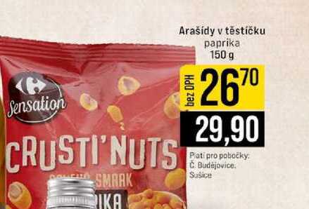 Arašídy v těstíčku paprika 150 g