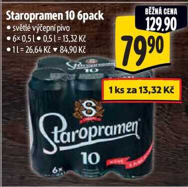 Staropramen 10 6pack, 6x 0,5 l