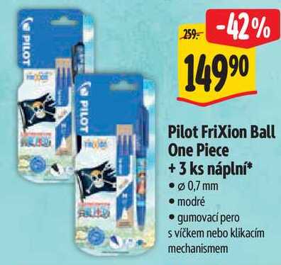 Pilot Frixion Ball One Piece + 3 ks náplní