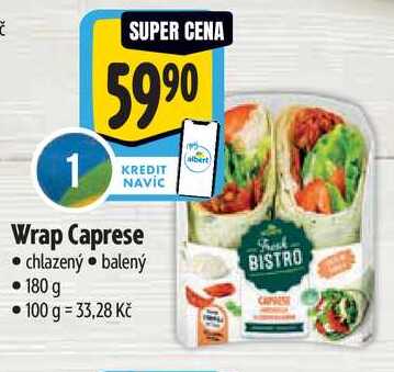 Wrap Caprese, 180 g