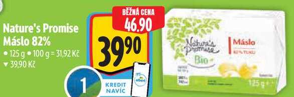 Nature's Promise Máslo 82%, 125 g
