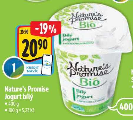 Nature's Promise Jogurt bílý, 400 g 