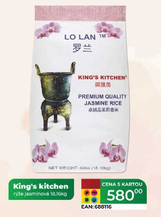 King's kitchen rýže jasmínová 18,16kg 