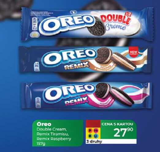 Oreo Double Cream, Remix Tiramisu. Remix Raspberry 157 g