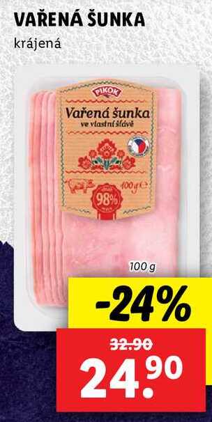 VAŘENÁ ŠUNKA, 100 g