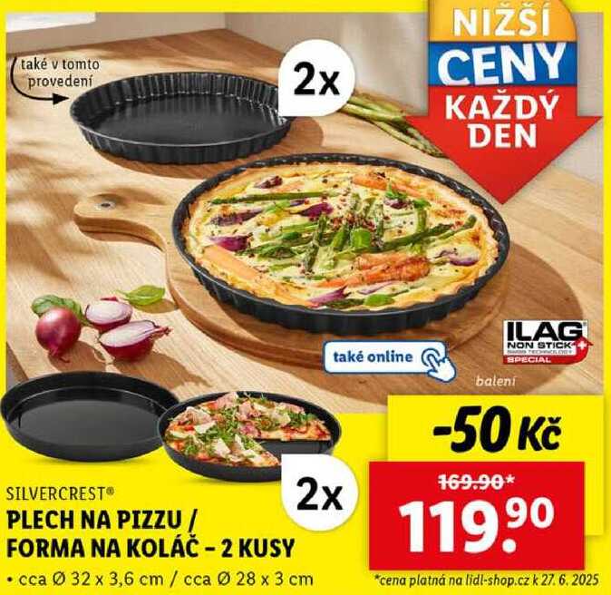 PLECH NA PIZZU / FORMA NA KOLÁČ - 2 KUSY 