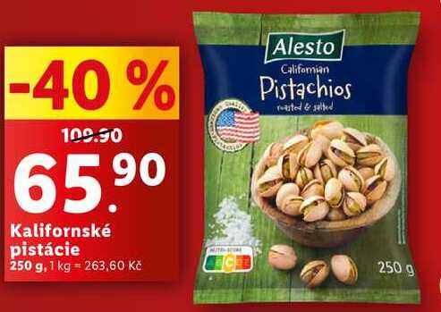 Kalifornské pistácie, 250 g