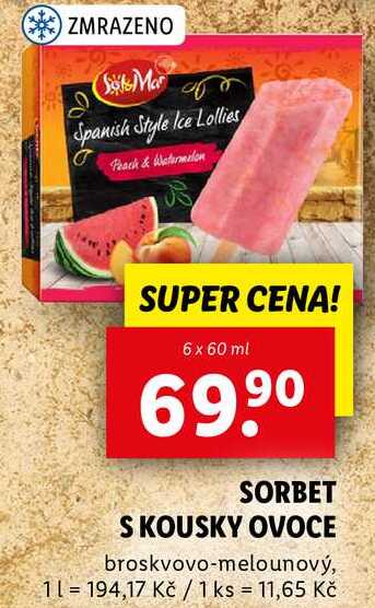 SORBET S KOUSKY OVOCE, 6x 60 ml