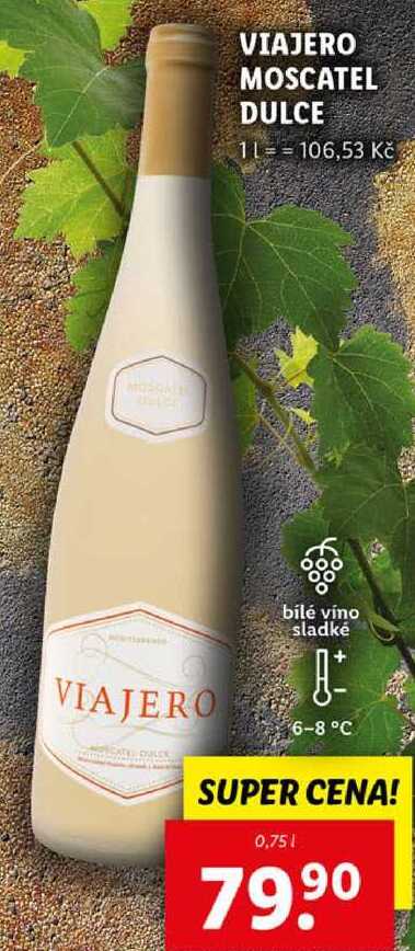 VIAJERO MOSCATEL DULCE, 0,75 l