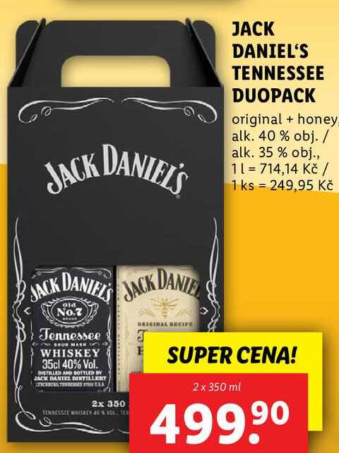 JACK DANIEL'S TENNESSEE DUOPACK, 2x 350 ml