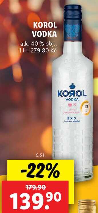 KOROL VODKA, 0,5 l v akci