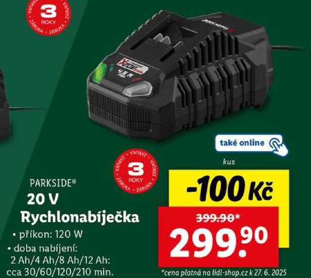 20 V Rychlonabíječka