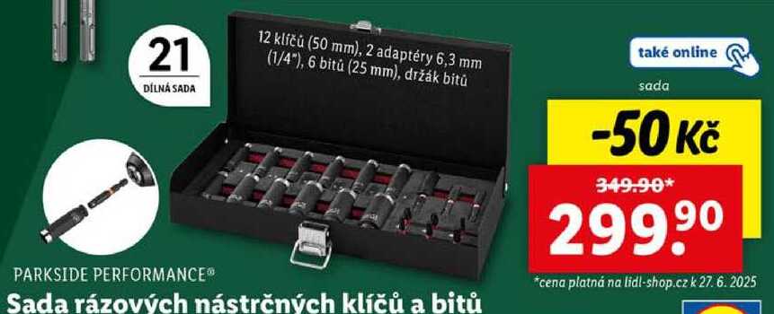 Sada rázových nástrčných klíčů a bitů 