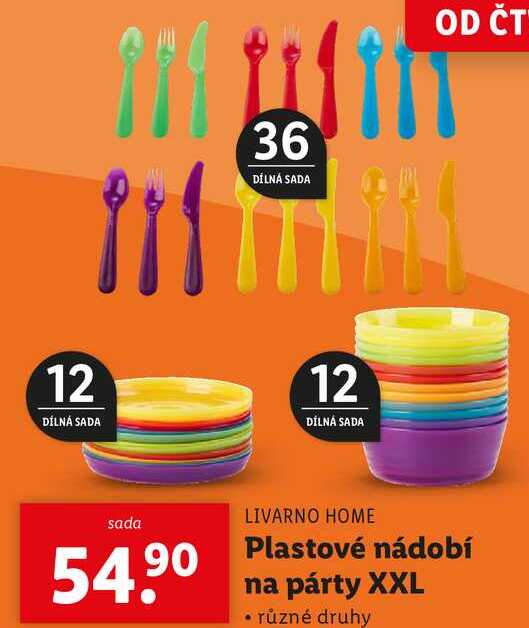 Plastové nádobí na párty XXL