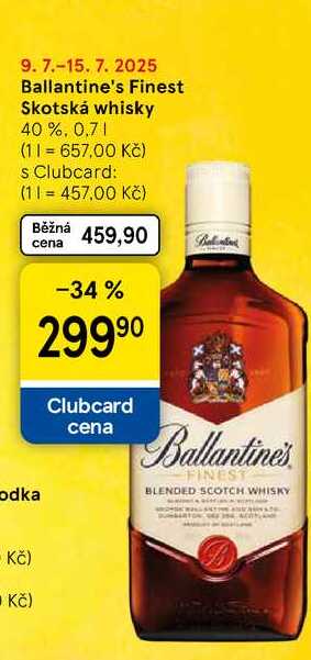 Ballantine's Finest Skotská whisky 40 %, 0.7 l
