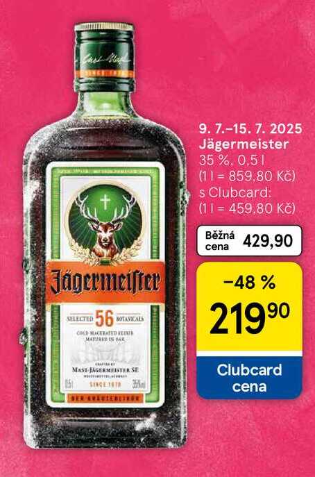 Jägermeister 35 %, 0,5 l