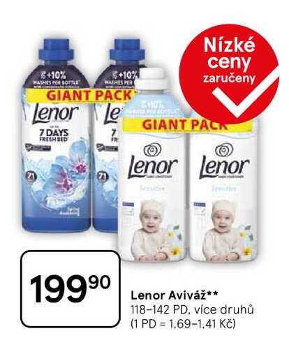 Lenor Aviváž, 118-142 PD, více druhů 