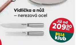 Vidlička a nůž - nerezová ocel