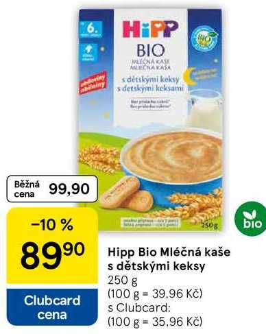Hipp Bio Mléčná kaše s dětskými keksy, 250 g 