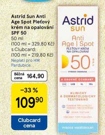 Astrid Sun Anti Age Spot Pleťový krém na opalování SPF 50, 50 ml