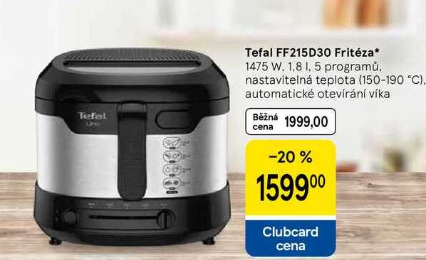 Tefal FF215D30 Fritéza*,1475 W, 1,8 l, 5 programů, nastavitelná teplota (150-190 °C)