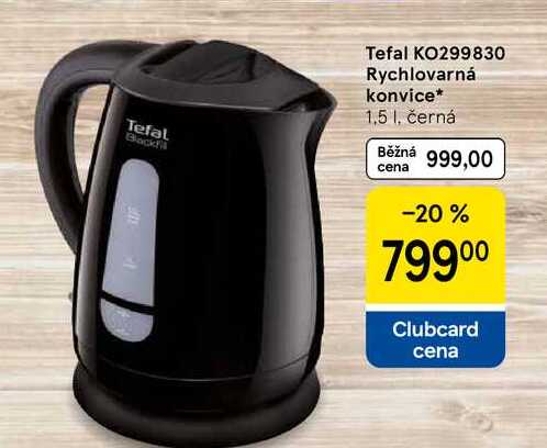 Tefal KO299830 Rychlovarná konvice, 1,5 l, černá 