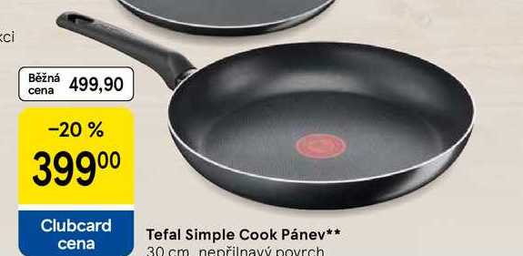Tefal Simple Cook Pánev, 30 cm nepřilnavý povrch 