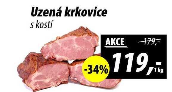 Uzená krkovice s kostí, 1 kg 