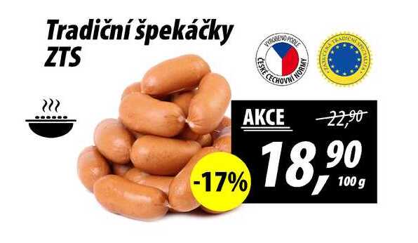 Tradiční špekáčky ZTS, 100 g 