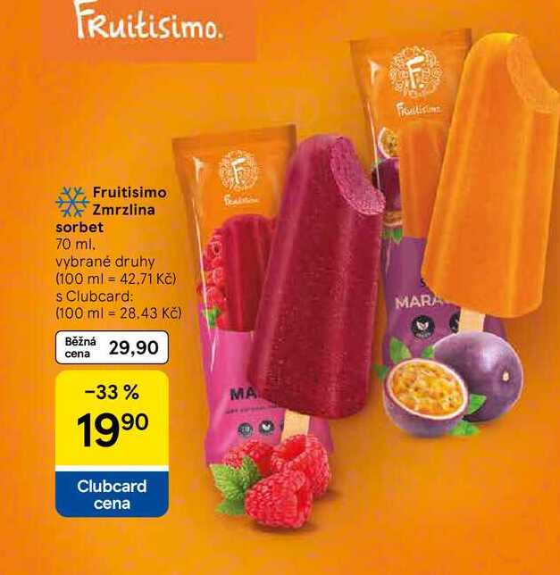 Fruitisimo Zmrzlina sorbet, 70 ml 