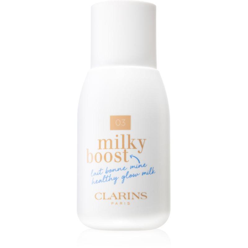 Clarins Milky Boost tónovací mléko pro sjednocení barevného tónu pleti odstín 03 Milky Cashew 50 ml
