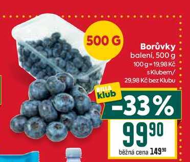 Borůvky balení, 500 g 