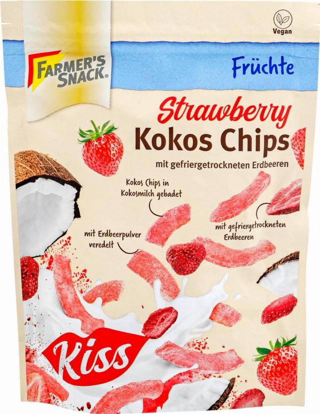 Farmer's Snack Kokosové lupínky S LYO jahodami