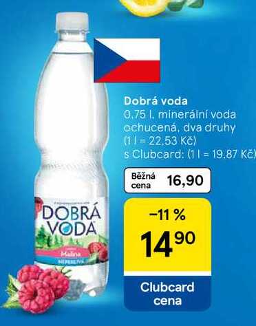 Dobrá voda ochucená, 0.75 l