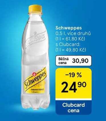 Schweppes, 0.5 l, více druhů  