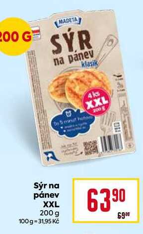  SÝR na panev klasik  4ks XXL 200g 