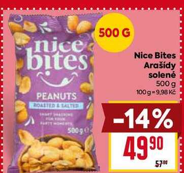 Nice Bites Arašídy solené 500 g 
