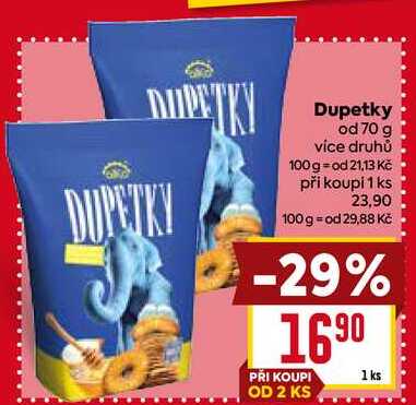  Dupetky od 70 g více druhů 