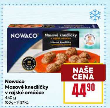 Nowaco Masové knedlíčky v rajské omáčce 450 g 