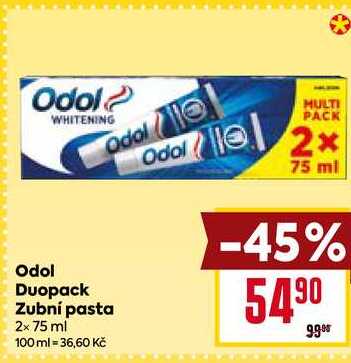 Odol Duopack Zubní pasta 2x 75 ml