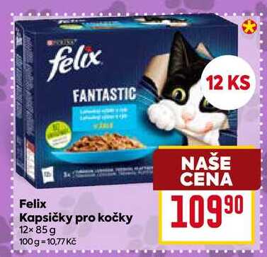 Felix Kapsičky pro kočky 12× 85 g  