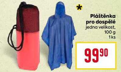 Pláštěnka pro dospělé jedna velikost