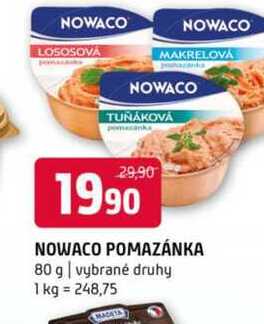 Nowaco pomazánka 80 g vybrané druhy