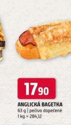Anglická bagetka 63 g pečivo dopečené