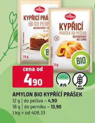 Amylon bio kypřící prášek vybrané druhy