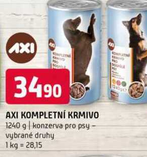 Axi kompletní krmivo 1240 g konzerva pro psy vybrané druhy