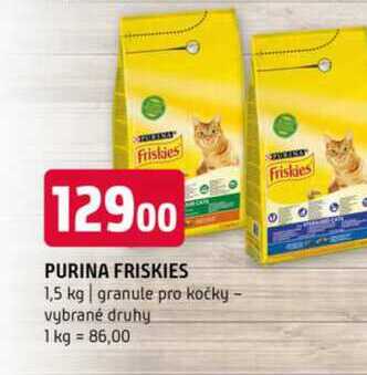 Purina friskies 1,5 kg granule pro kočky vybrané druhy