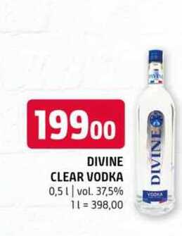 Divine Clear vodka 37,5% 500ml v akci