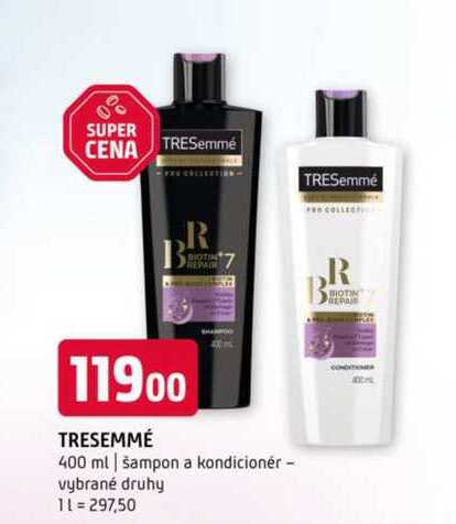 TRESEMMÉ 400 ml šampon a kondicionér vybrané druhy 